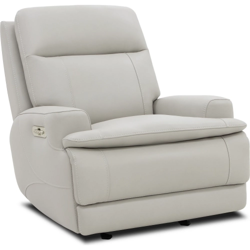 Marni Triple Power Auto Glider Recliner with Bluetooth, Massage & Heat in Neutral Top-Grain Leather